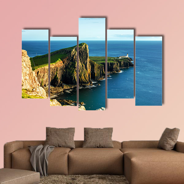 Neist point Lighthouse Multi panel canvas wall art