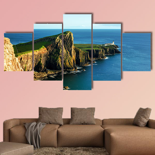 Neist point Lighthouse Multi panel canvas wall art