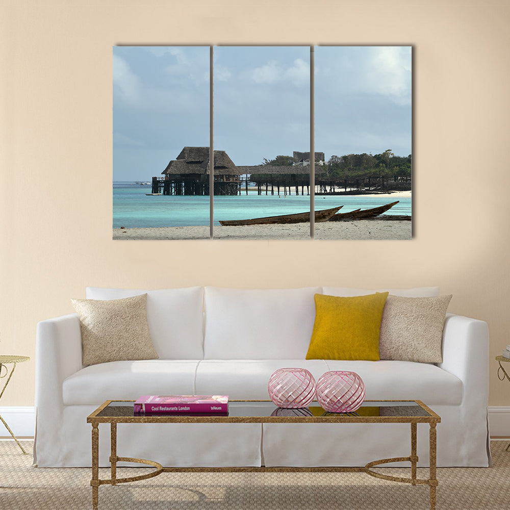 The beach of Zanzibar Multi Panel Canvas Wall Art