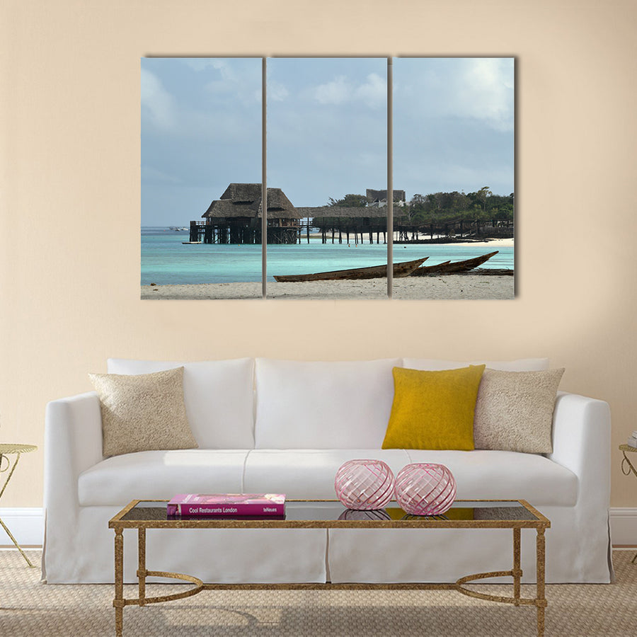 The beach of Zanzibar Multi Panel Canvas Wall Art
