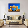 Brandenburg Gate in Berlin night. Deutschland multi panel canvas wall art