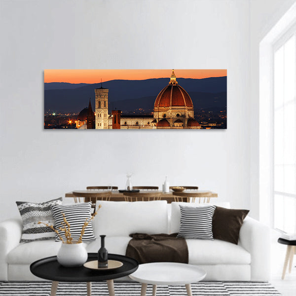 Florence Duomo Cathedral taken from Michelangelo Hill panoramic canvas wall art
