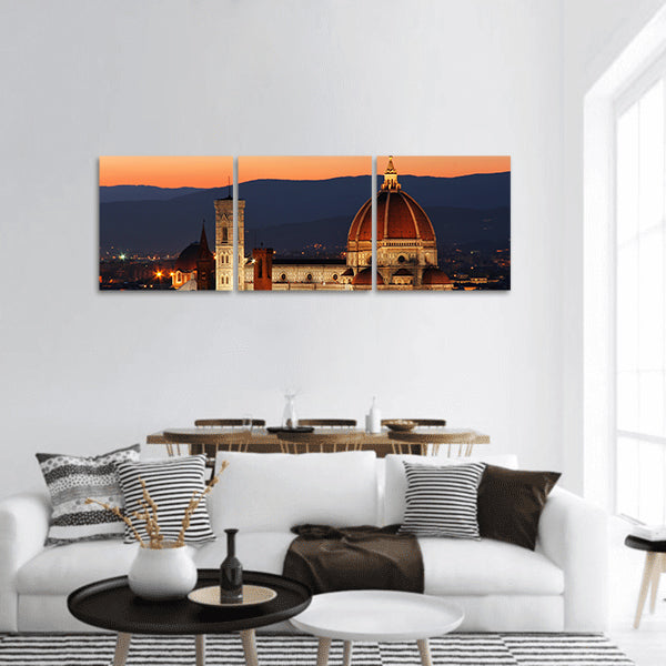 Florence Duomo Cathedral taken from Michelangelo Hill panoramic canvas wall art