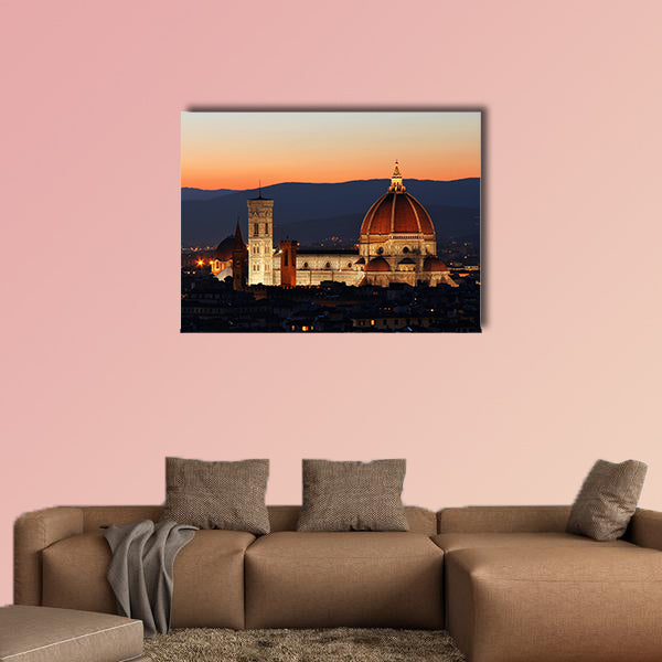 Florence Duomo Cathedral, Michelangelo Hill multi panel canvas wall art