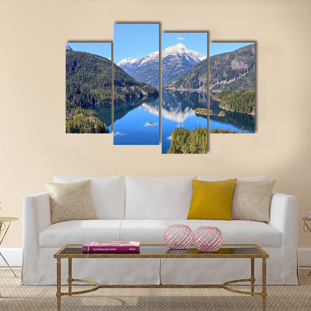 Most beautiful view of Ross Dam Multi Panel Canvas Wall Art