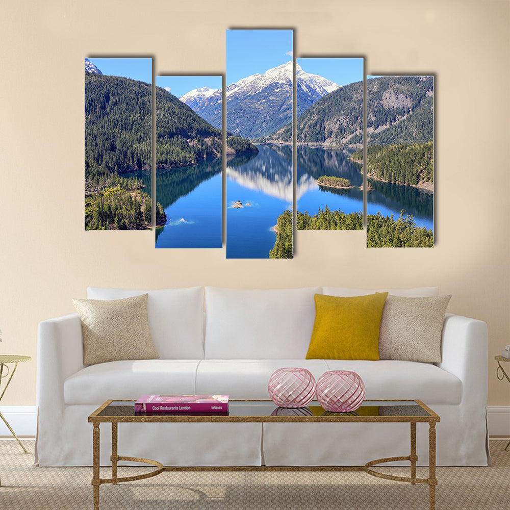 Most beautiful view of Ross Dam Multi Panel Canvas Wall Art