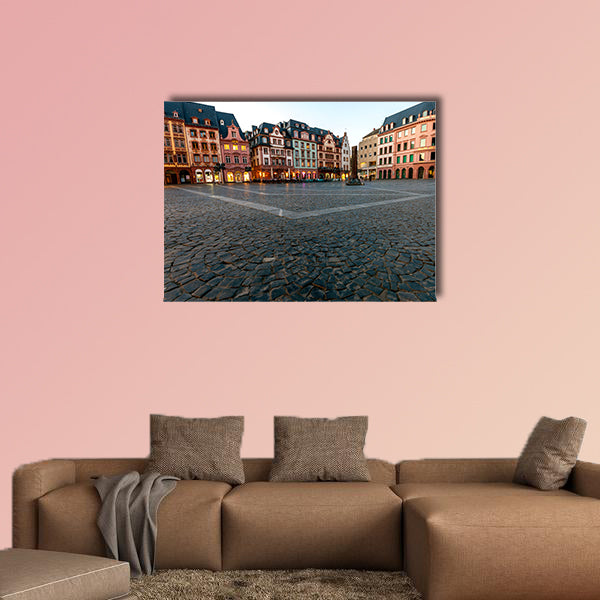 The market square in the old town of Mainz, Germany wall art