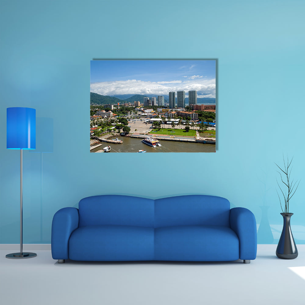 A view of Puerto Vallarta city, Mexico Multi Panel canvas wall art