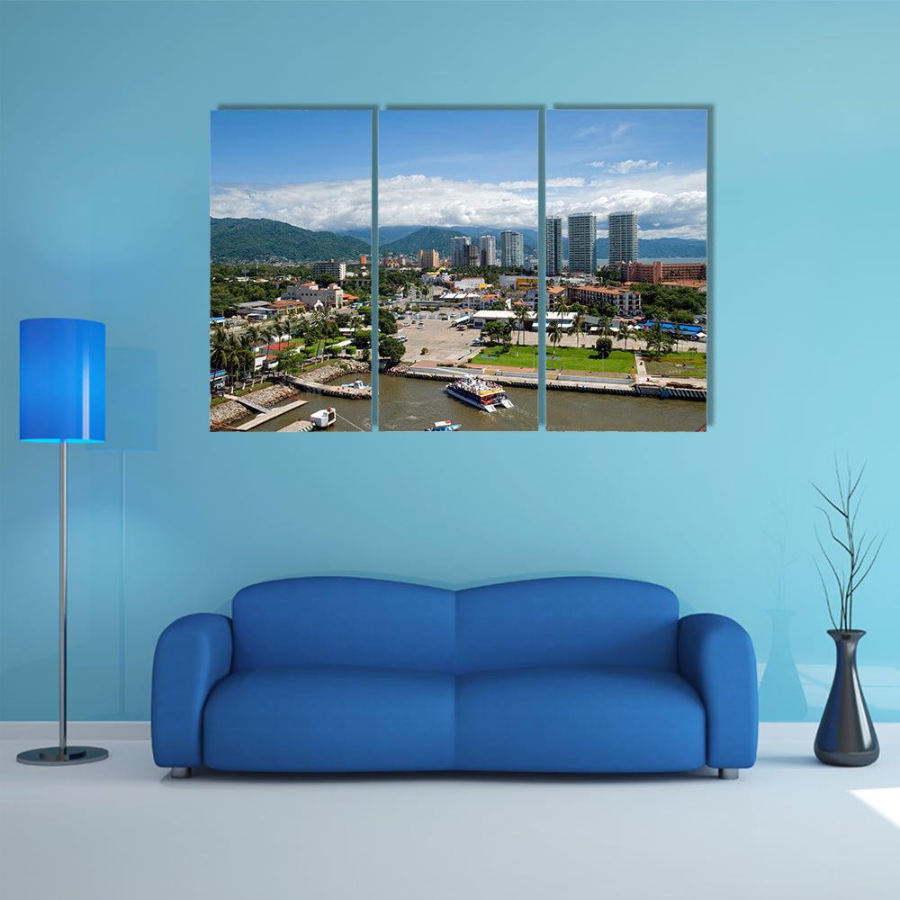 A view of Puerto Vallarta city, Mexico Multi Panel canvas wall art