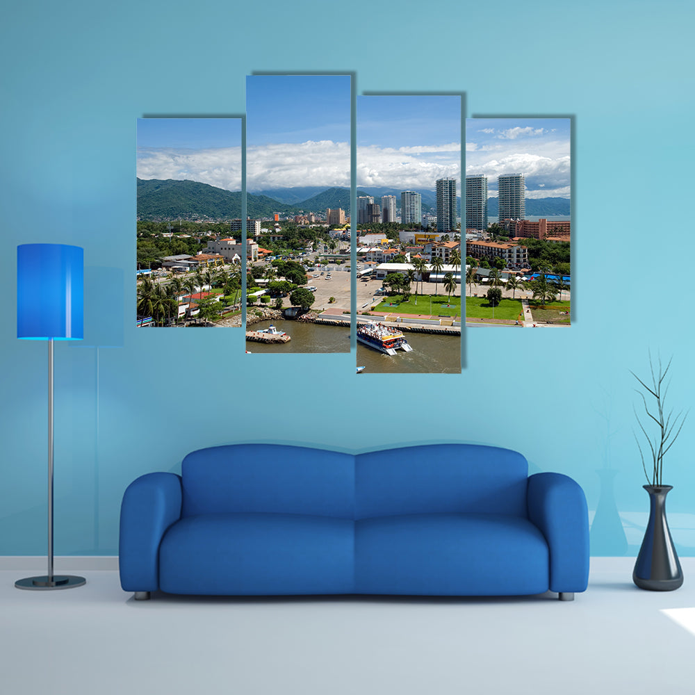 A view of Puerto Vallarta city, Mexico Multi Panel canvas wall art
