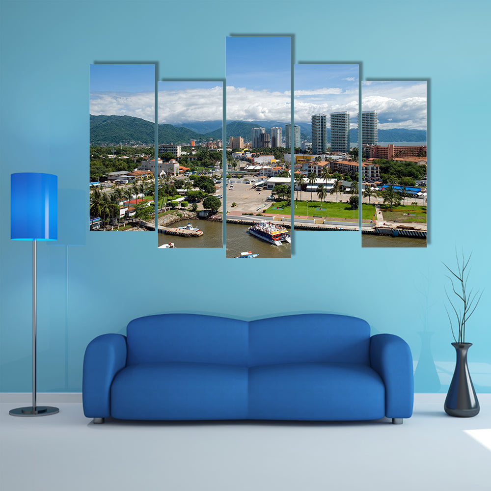 A view of Puerto Vallarta city, Mexico Multi Panel canvas wall art