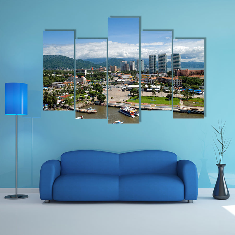 A view of Puerto Vallarta city, Mexico Multi Panel canvas wall art