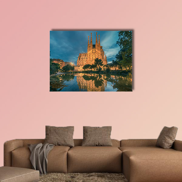 Barcelona, Catalonia, Spain, Basicila and Expiatory Church multi panel canvas wall art