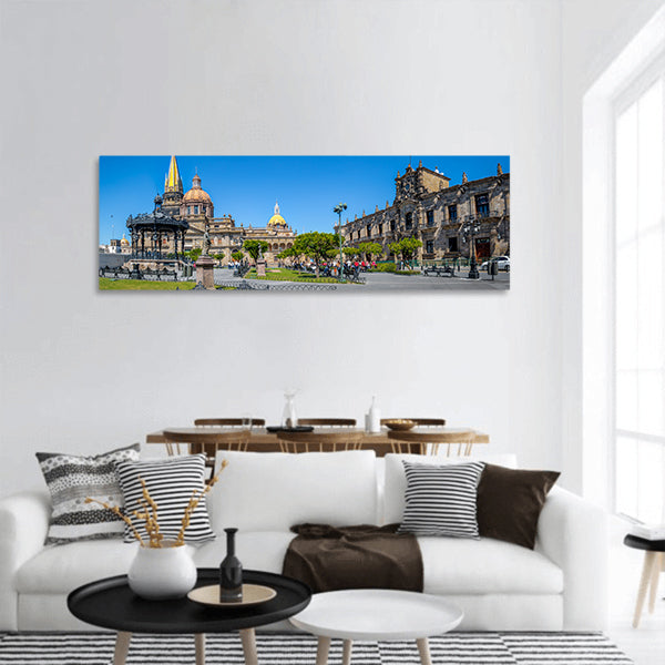Guadalajara Cathedral and State Government Palace, Mexico panoramic canvas wall art