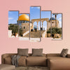 View of the Dome of the Rock at Temple Mount multi panel canvas wall art