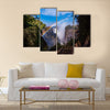 View of the Victoria Falls with rainbow in Zimbabwe, Africa Multi panel canvas wall art