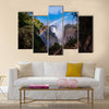 View of the Victoria Falls with rainbow in Zimbabwe, Africa Multi panel canvas wall art