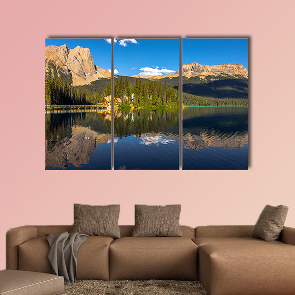 Emerald Lake in Yoho National Park, Canada Multi panel canvas wall art