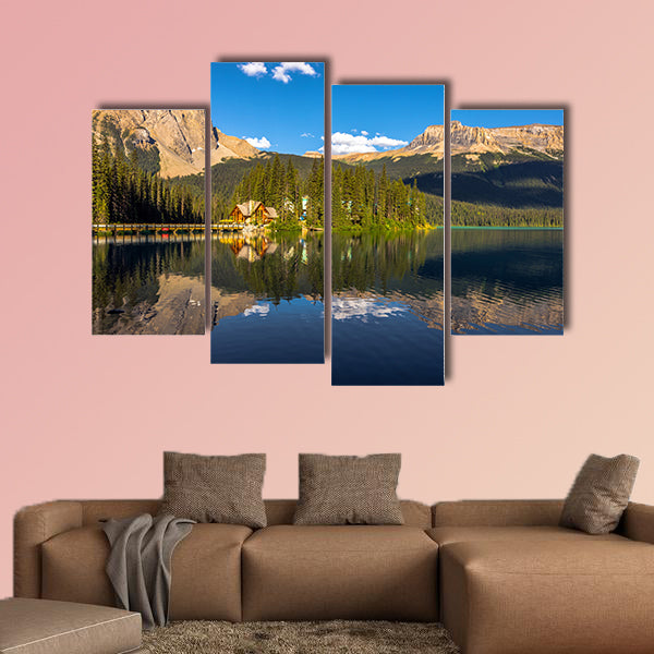 Emerald Lake in Yoho National Park, Canada Multi panel canvas wall art