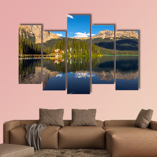 Emerald Lake in Yoho National Park, Canada Multi panel canvas wall art