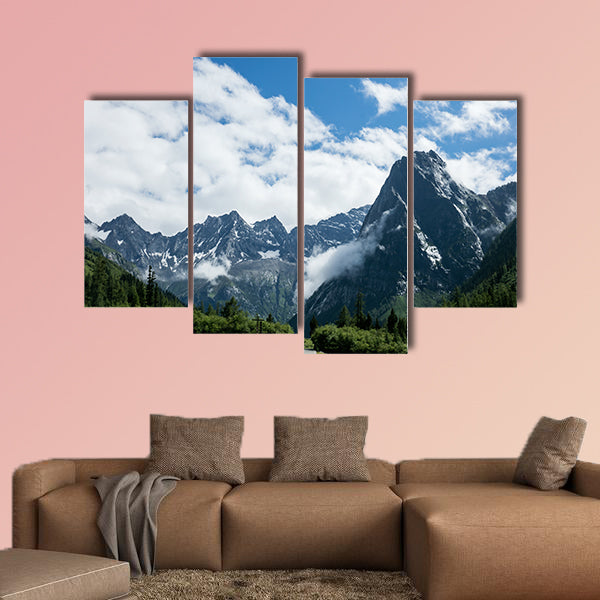 Mt Siguniang scenery in Sichuan, China Multi panel canvas wall art