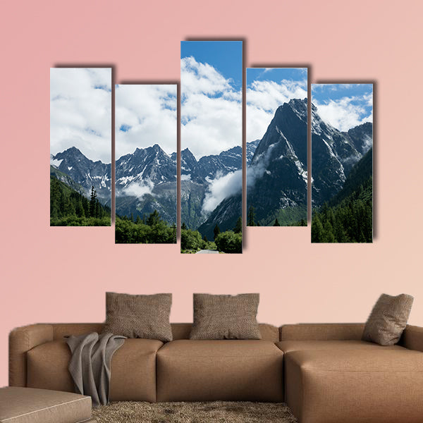 Mt Siguniang scenery in Sichuan, China Multi panel canvas wall art
