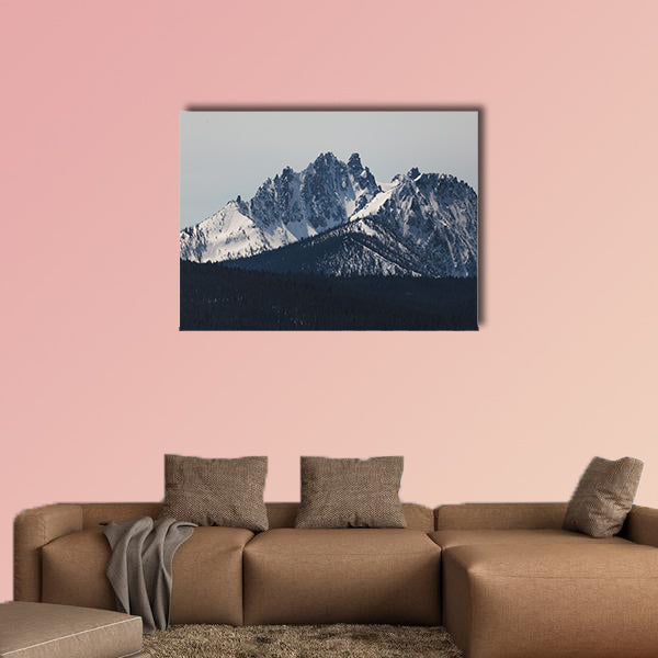 Snowcapped Rocky Mountains in Stanley, Idaho, Multi panel canvas wall art