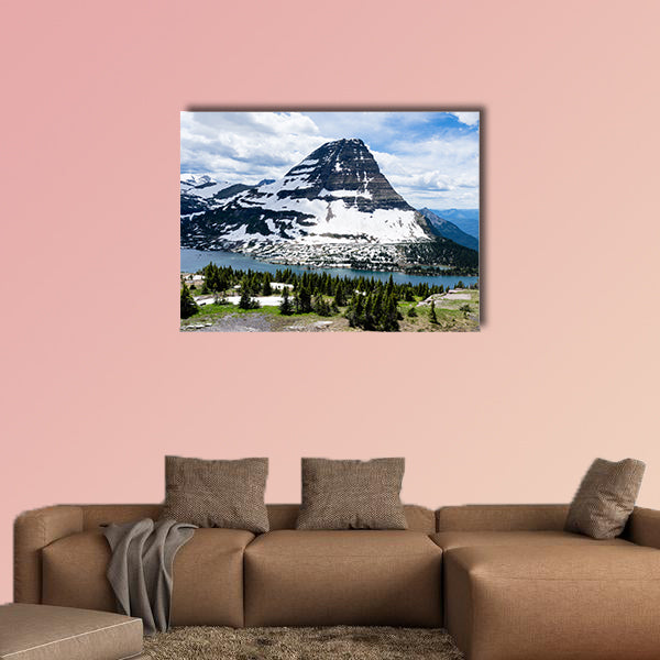 Bearhat Mountain and Hidden Lake in USA multi panel canvas wall art