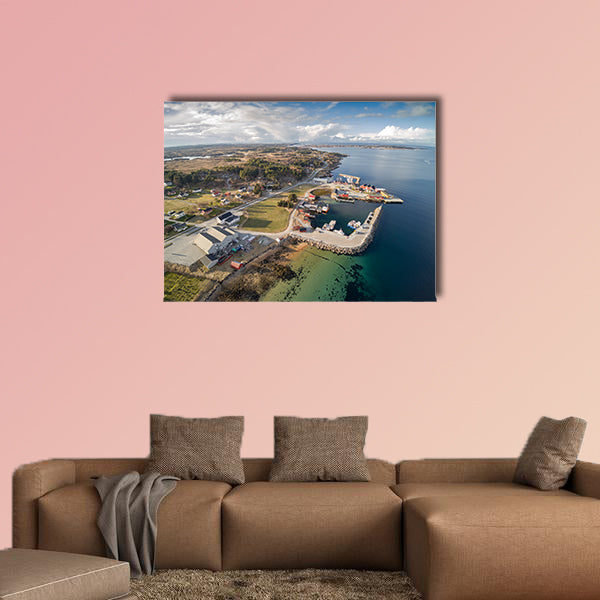 Small Norwegian island multi panel canvas wall art