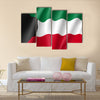 Waving Flag of Kuwait Multi Panel Canvas Wall Art