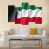 Waving Flag of Kuwait Multi Panel Canvas Wall Art