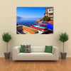 Coastal Print Of Ohrid, A Small City By The Lake Ohrid in Macedonia, Multi Panel Canvas Wall Art