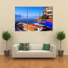 Coastal Print Of Ohrid, A Small City By The Lake Ohrid in Macedonia, Multi Panel Canvas Wall Art