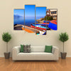 Coastal Print Of Ohrid, A Small City By The Lake Ohrid in Macedonia, Multi Panel Canvas Wall Art