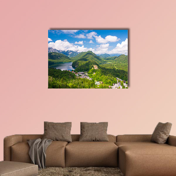 Castle Hohenschwangau, eternal forest with Blue Mountains wall art