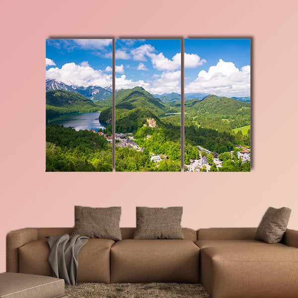 Castle Hohenschwangau, eternal forest with Blue Mountains wall art