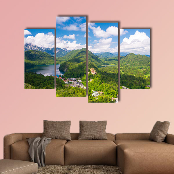 Castle Hohenschwangau, eternal forest with Blue Mountains wall art