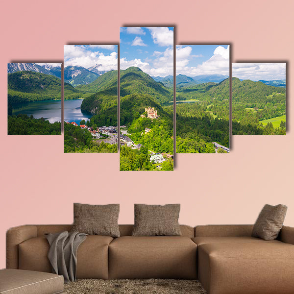 Castle Hohenschwangau, eternal forest with Blue Mountains wall art