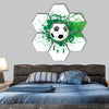 Football banner hexagonal canvas wall art