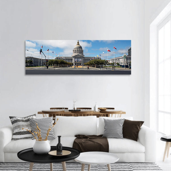 Building of the San Francisco city hall panoramic canvas wall art