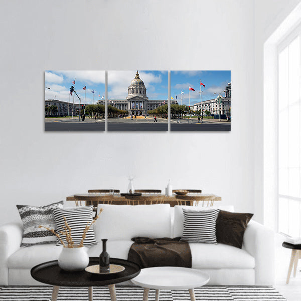 Building of the San Francisco city hall panoramic canvas wall art