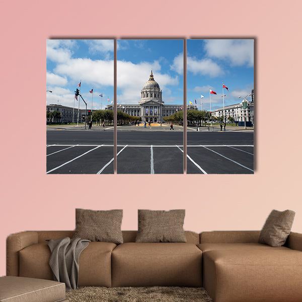 Building of the San Francisco city hall multi panel canvas wall art