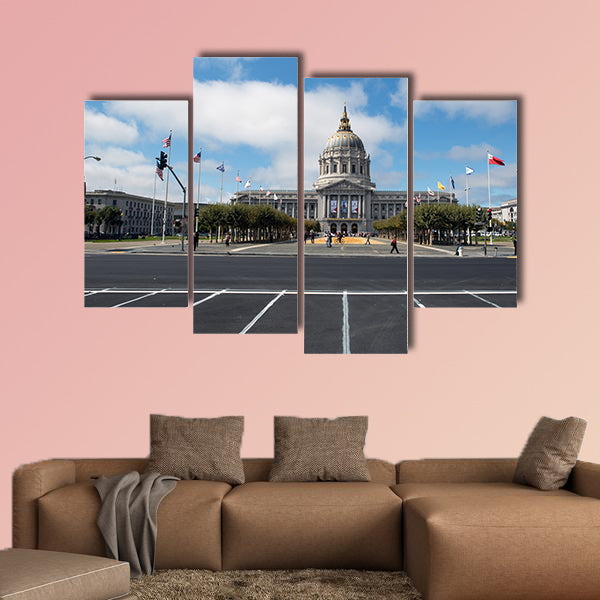Building of the San Francisco city hall multi panel canvas wall art