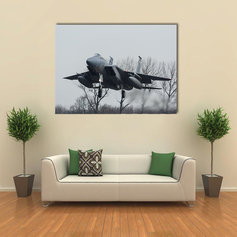 F-16 Eagle is the strongest jet airplane of the American air force Multi Panel Canvas Wall Art