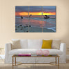 Amazing sunset in African Congo Multi panel canvas wall art