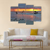 Amazing sunset in African Congo Multi panel canvas wall art