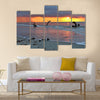 Amazing sunset in African Congo Multi panel canvas wall art