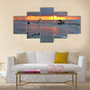 Amazing sunset in African Congo Multi panel canvas wall art