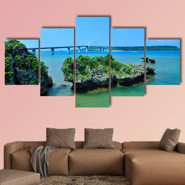  Sesoko Bridge multi panel canvas wall art