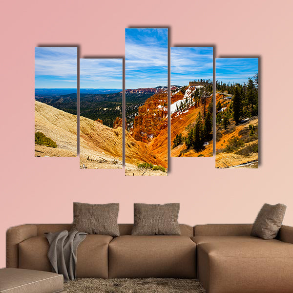 landscape view of the natural beauty of Bryce Canyon National Park in Utah Multi panel canvas wall art